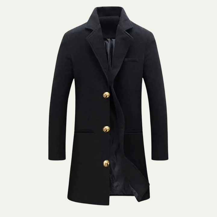 Freja Andersen | Herre Elegant uldblanding Overcoat
