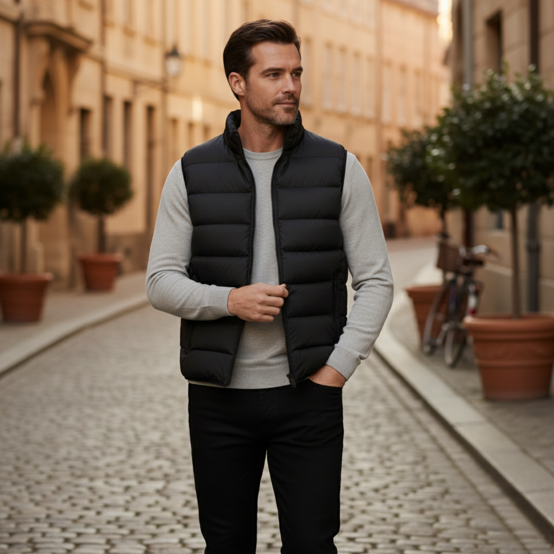 Freja Andersen | Herre luksus puffer quiltet Vest - 2025