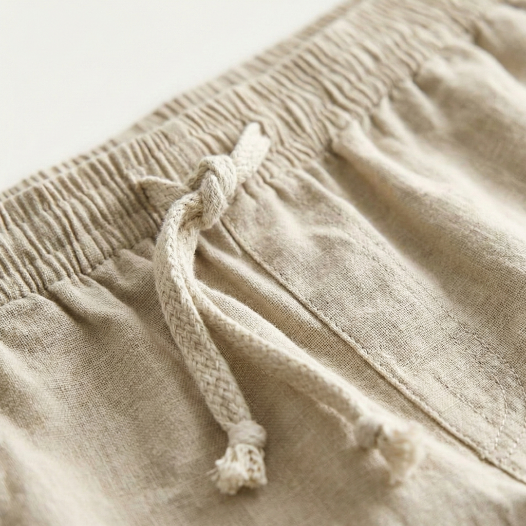 Rowley hør shorts - snøre shorts til mænd