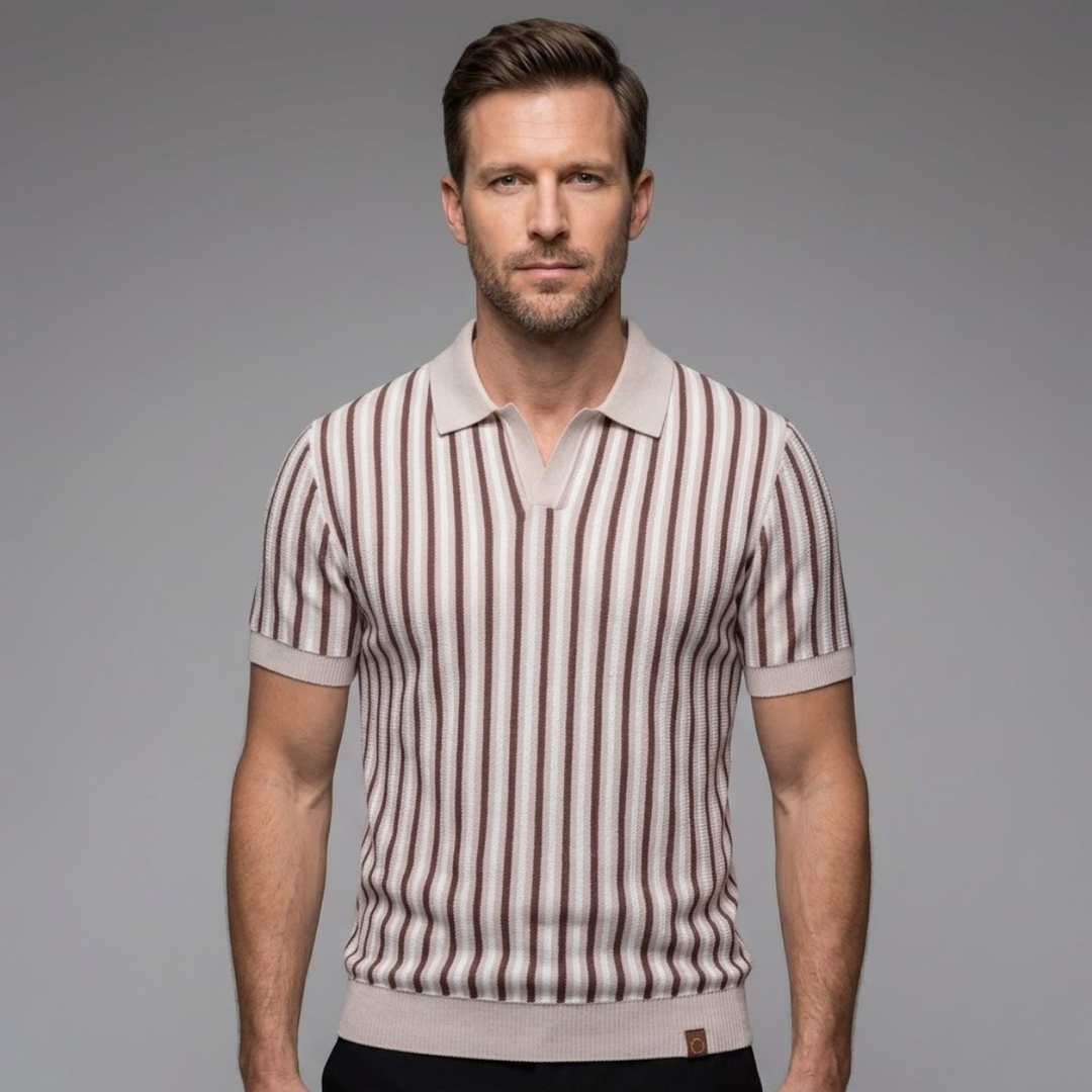 Freja Andersen | Herre strik stilren poloshirt