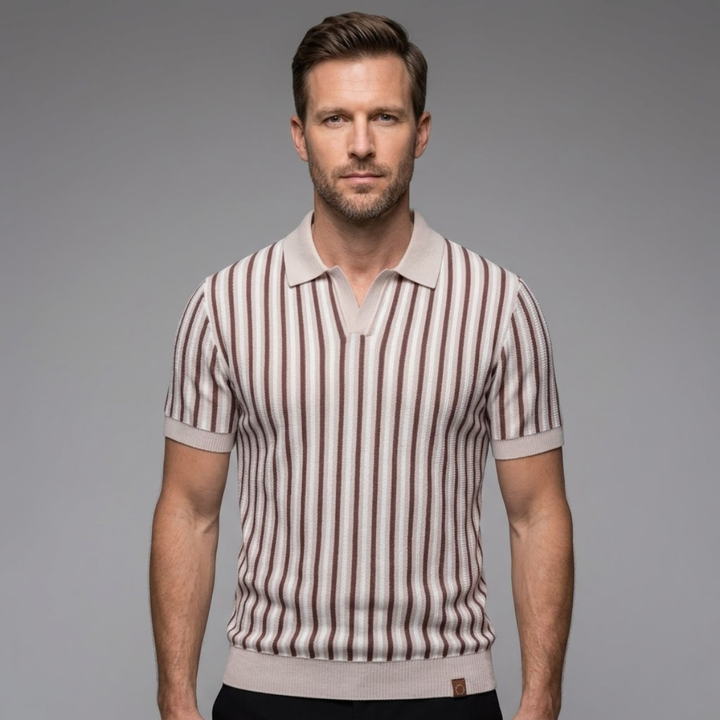 Freja Andersen | Herre strik stilren poloshirt