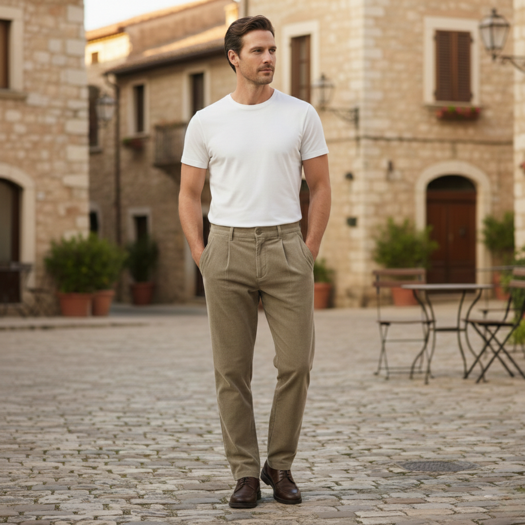 Crestwood Lane herre Elastic Waist fløjl afslappet bukser