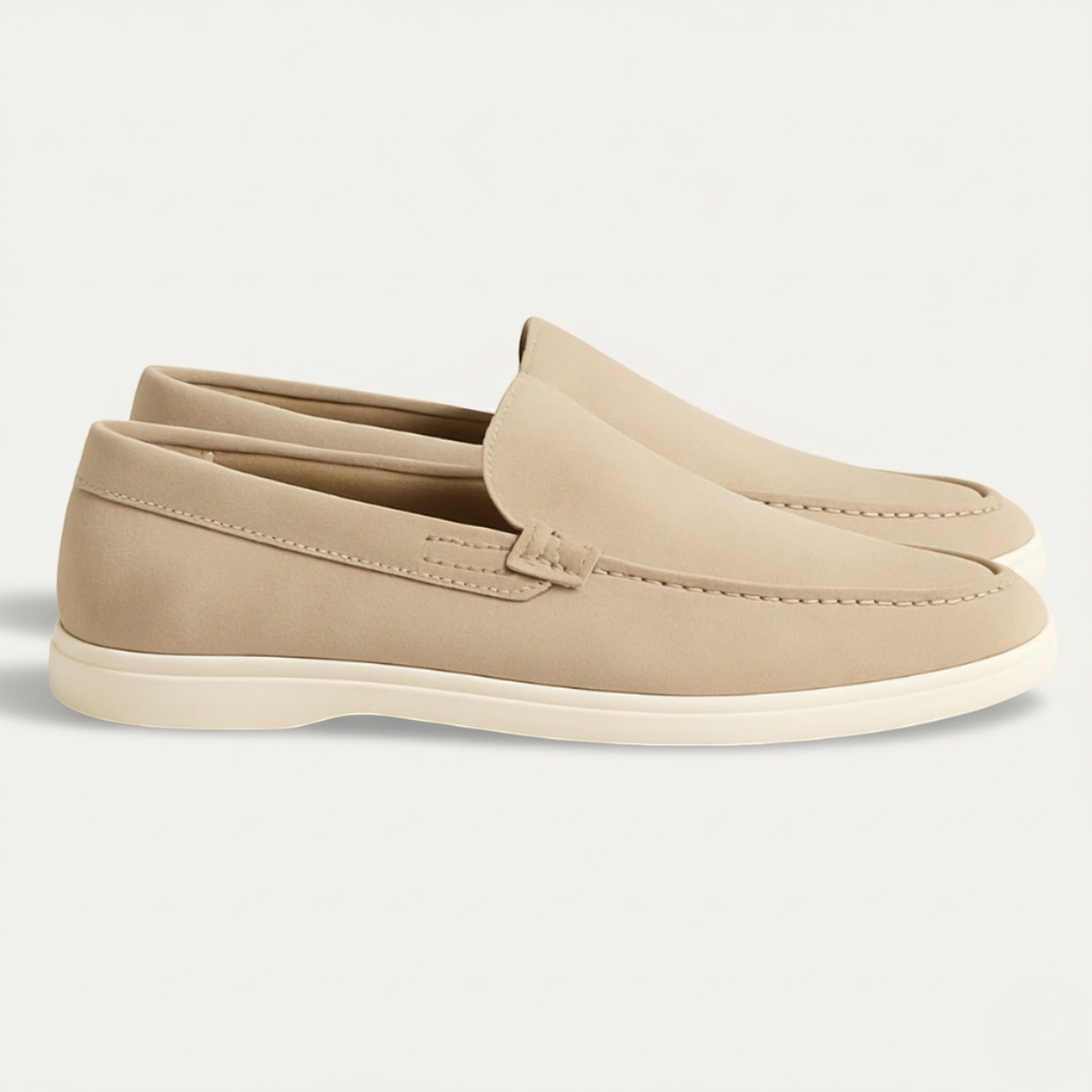 Ashbourne ruskind loafers til mænd