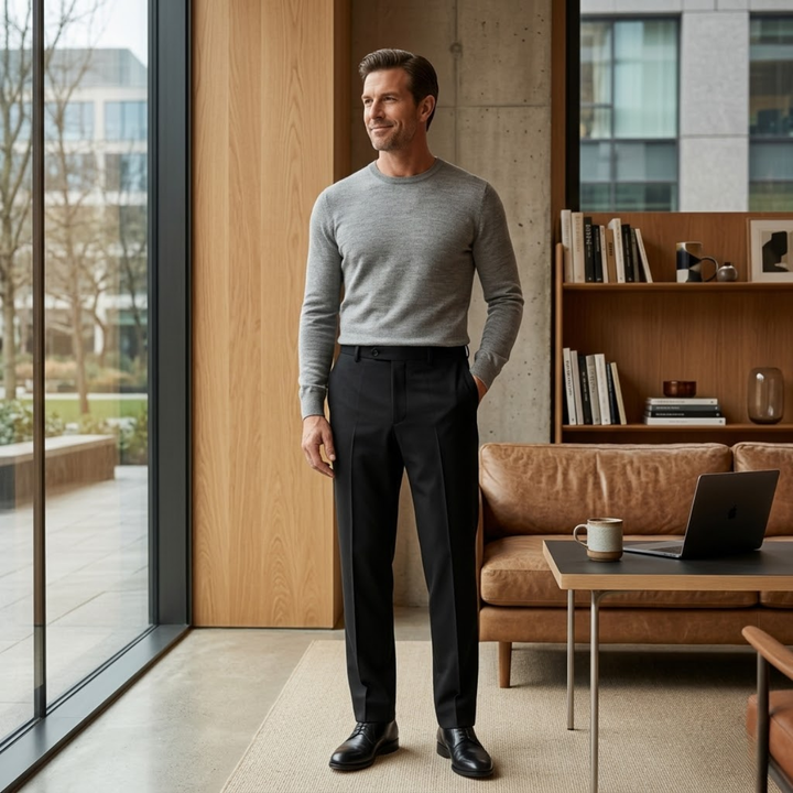 Freja Andersen | Herre afslappet Office uldblanding business bukser
