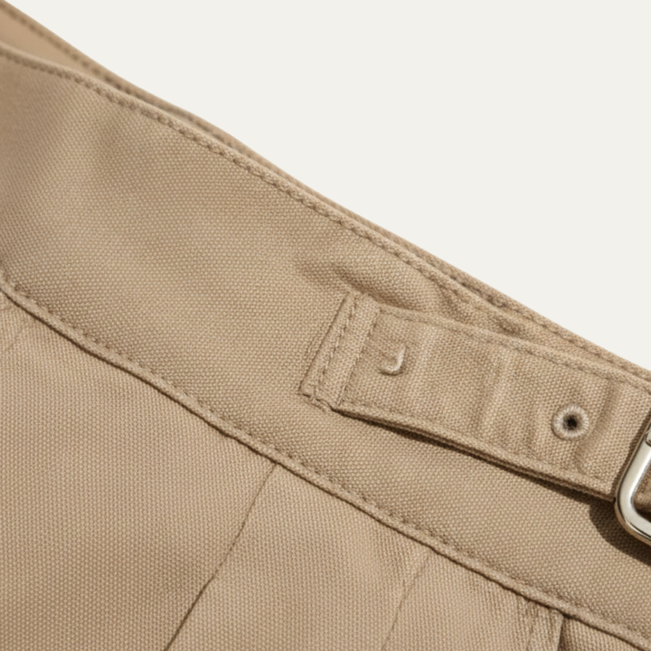 Freja Andersen | Herre vintage Double plisserede Straight Leg afslappet bukser