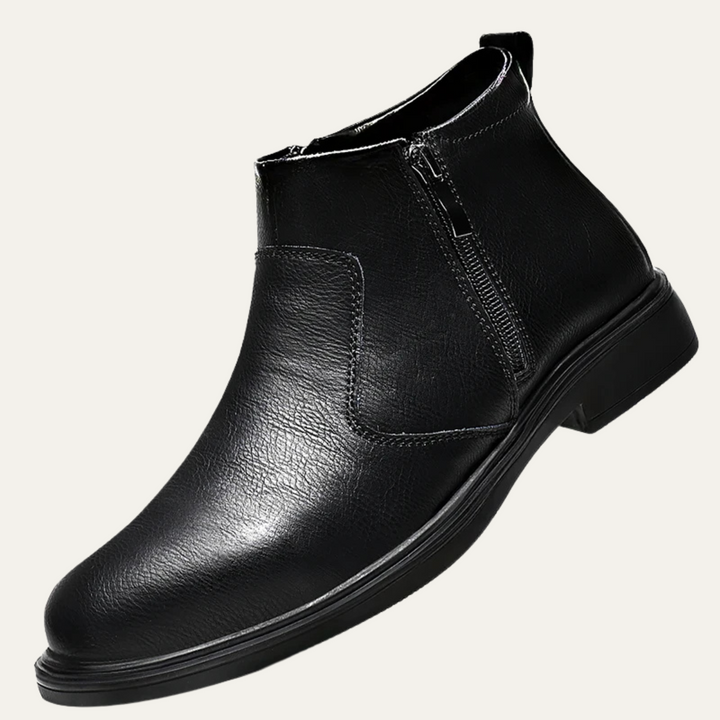 Freja Andersen | Herre afslappet Side Zip læder Ankle støvler