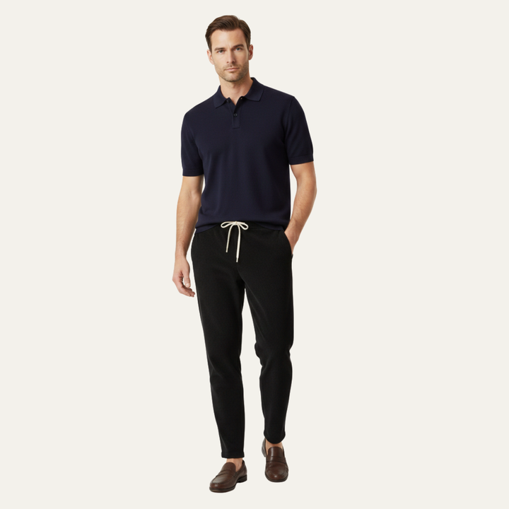 Freja Andersen | Herre afslappet Ribbed slim fit let bukser