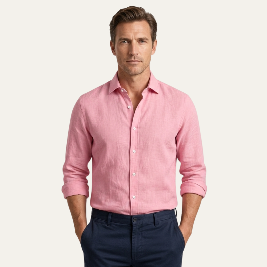 Brookfall Ridge herre trendy sommer Beach hør skjorte