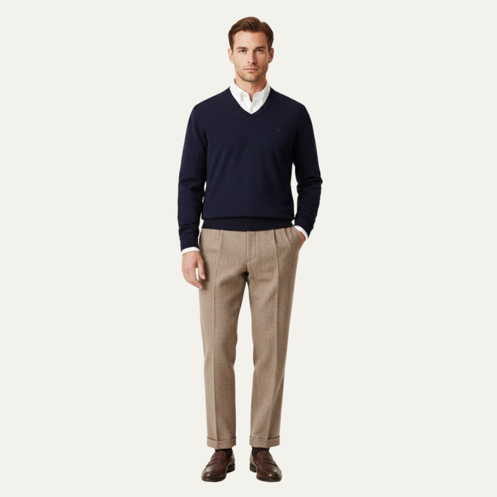 Hawkington | Herre vintage uld sildeben Straight Leg bukser