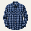 Foxwood Ridge herre ternet denim skjorte med brystlommes