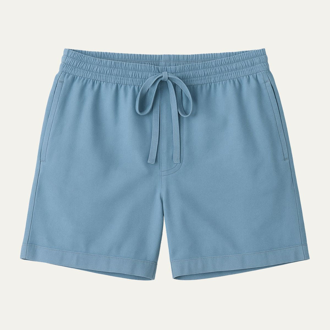herre let afslappet pasform hør sommer shorts