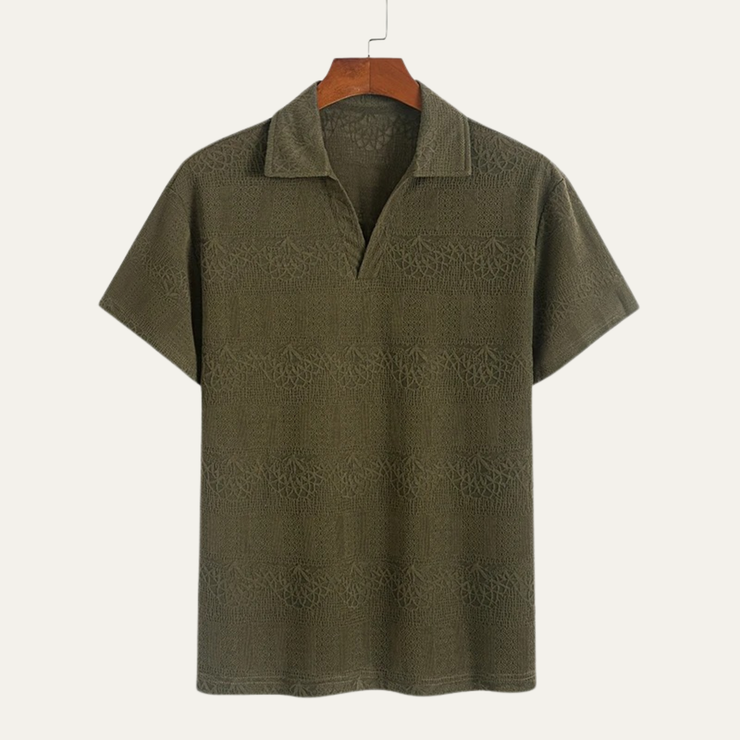 Maplewood Ridge herre V-hals åndbar strikket poloshirt