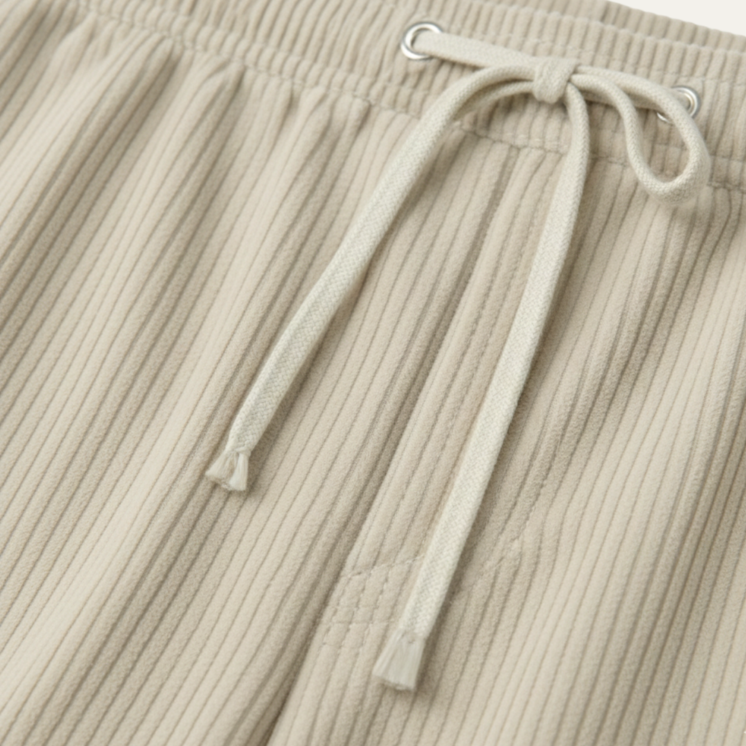 Freja Andersen | Herre afslappet Ribbed slim fit let bukser