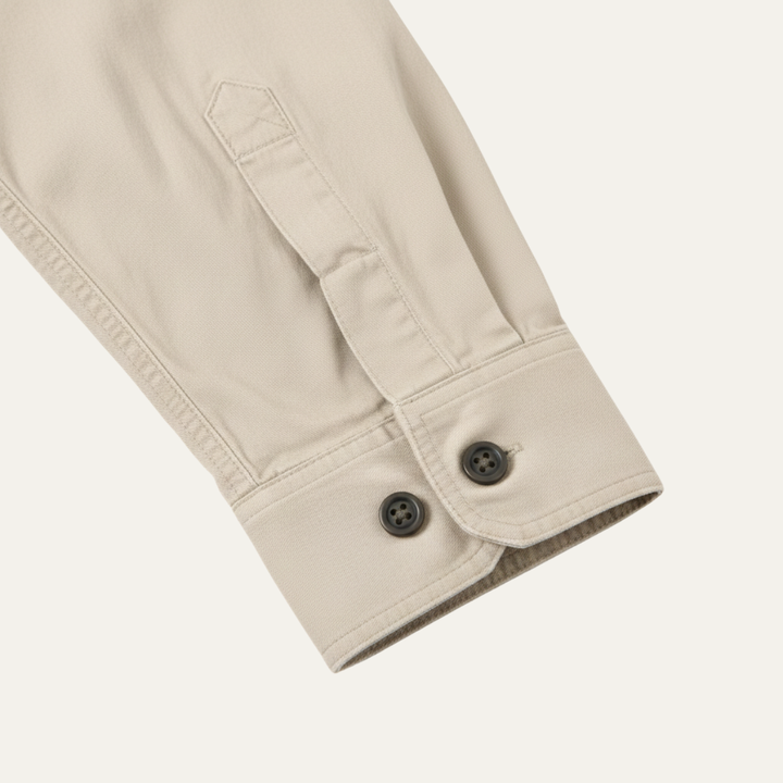 Cedarfield | Herre ensfarvet Multi Pocket blød Cargo skjorte