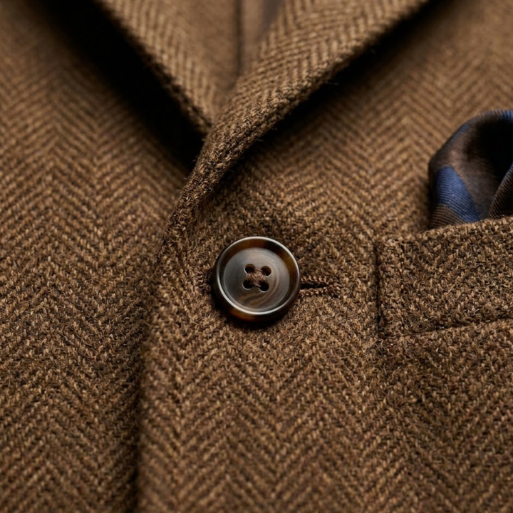 Freja Andersen | Herre uld enkeltknappet tweed blazerjakke