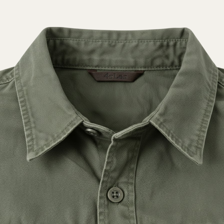 Ashton Ridge herre ensfarvet Multi Pocket bomuld Cargo skjorte