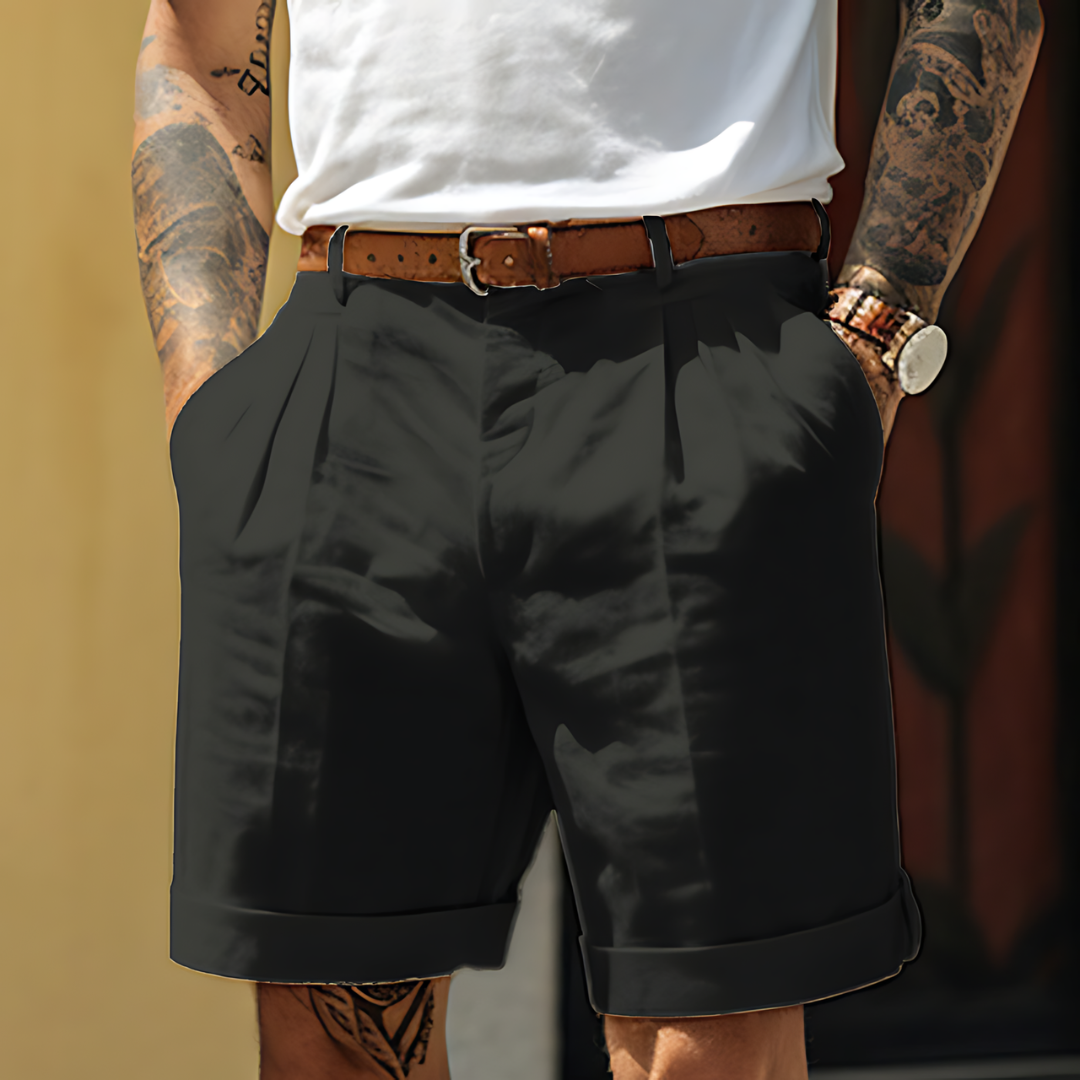 Henwick hør shorts - skræddersyet sommer shorts til mænd