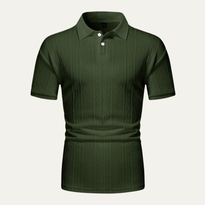 Willowstone Ridge herre tekstureret knaplukket trendy poloshirt