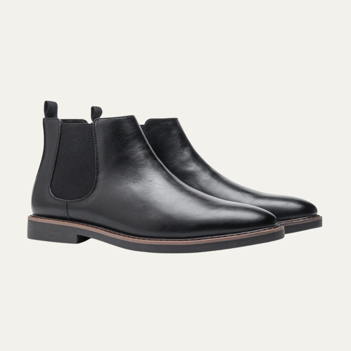 Mantova | Herre klassisk Retro Slip On Ankle læder Chelsea-støvler