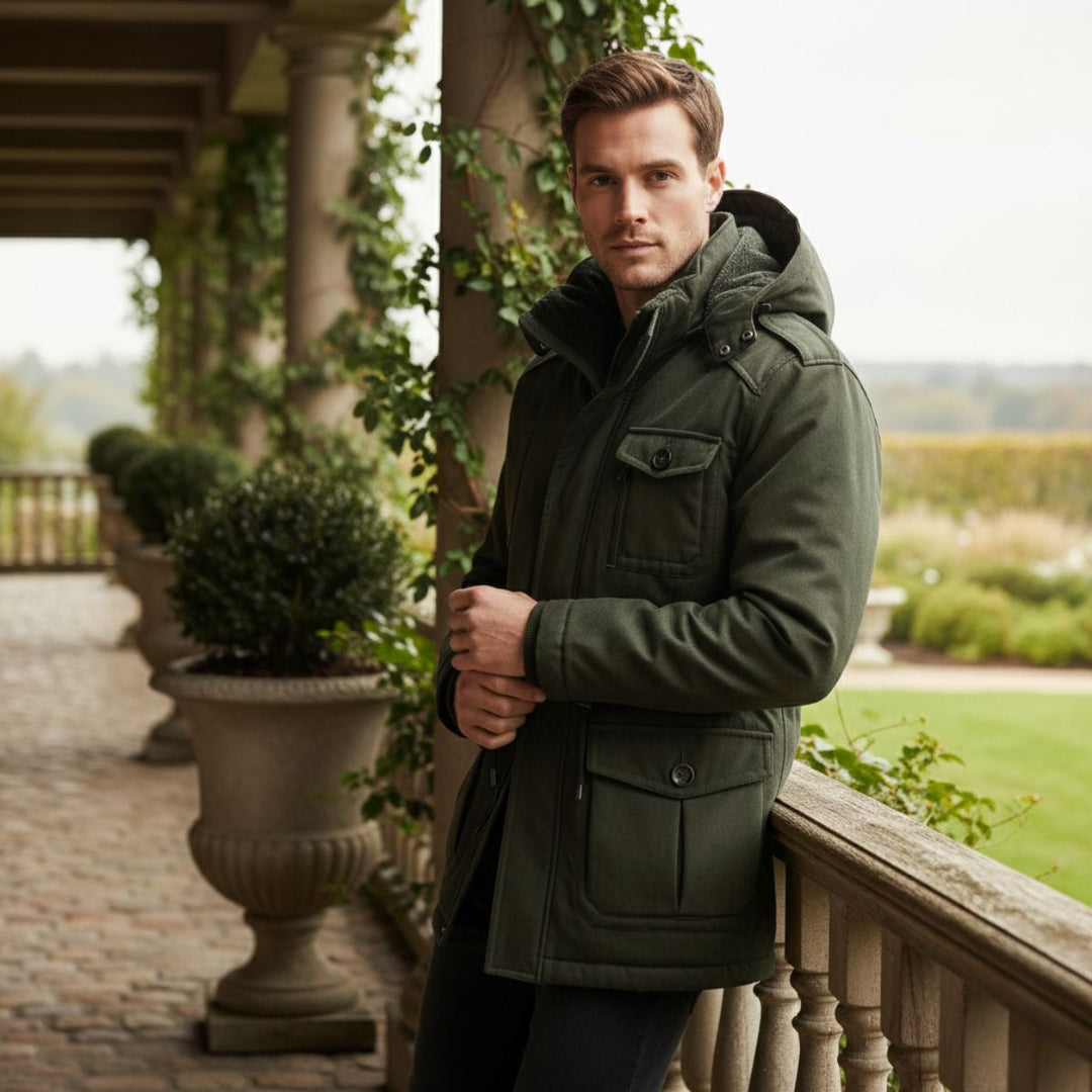 Freja Andersen | Herre Insulated vinter Parka jakke med Hood