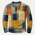 Freja Andersen | Herre tekstureret Patchwork design poloshirt