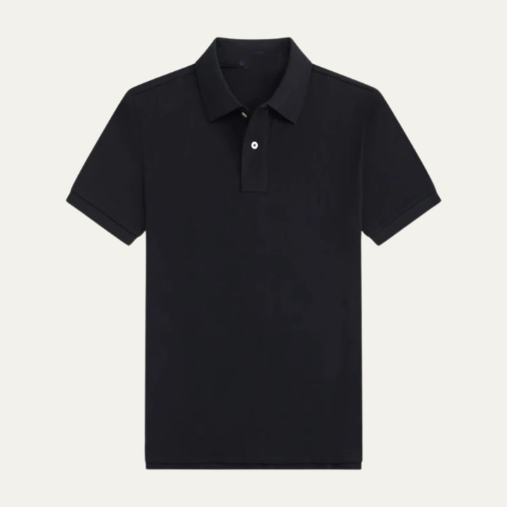 Freja Andersen | Herre klassisk ensfarvet afslappet pasform poloshirt