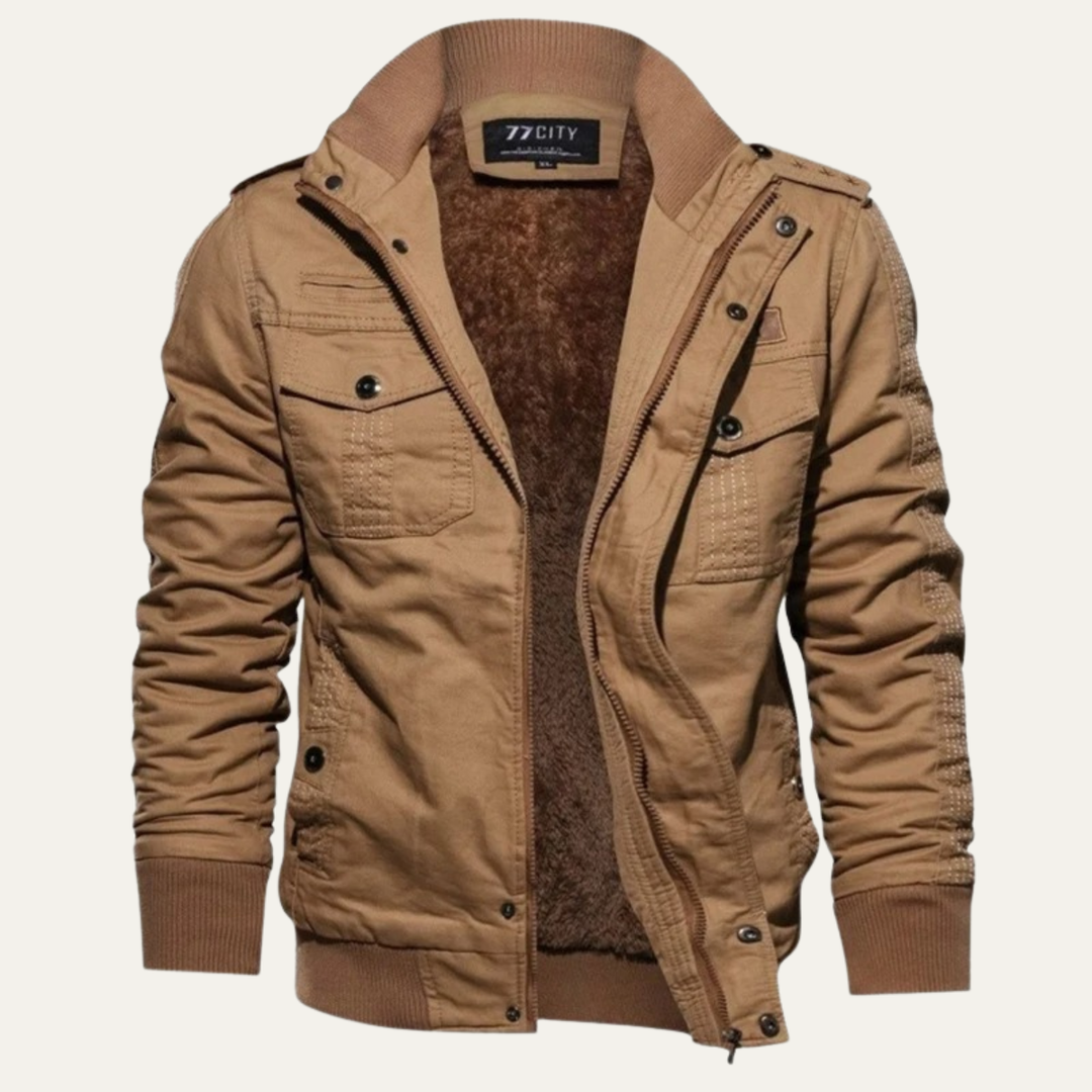 Freja Andersen | Herre tyk Plush Lined Windproof bomberjakke