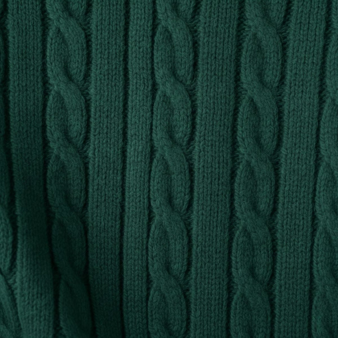 Versailles kashmir merino uld strik trøje til mænd - grøn