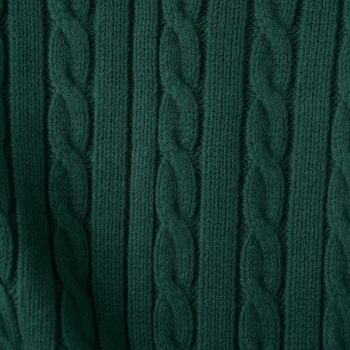 Versailles kashmir merino uld strik trøje til mænd - grøn
