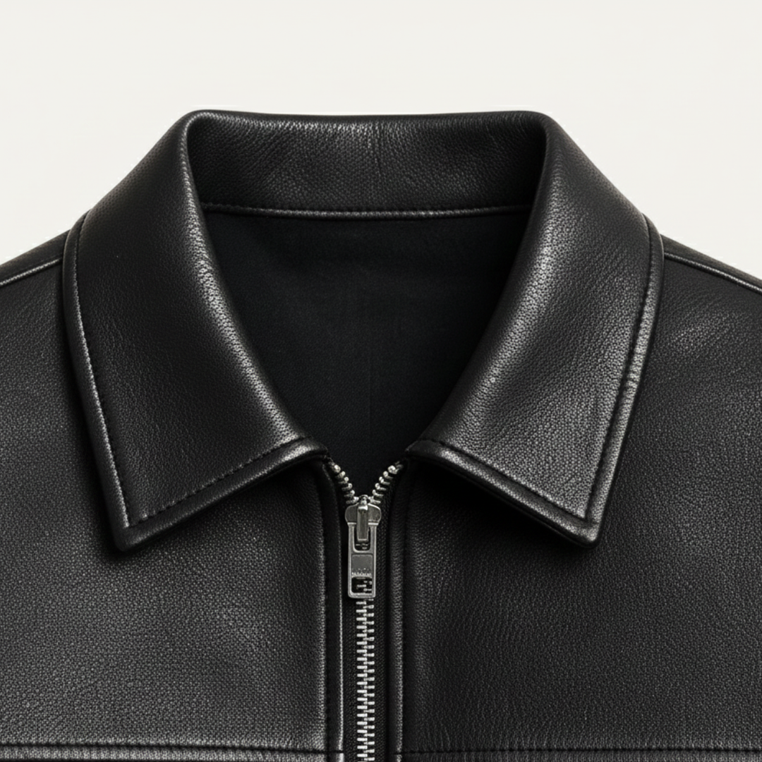 Freja Andersen | Herre klassisk Zip Biker læder jakke