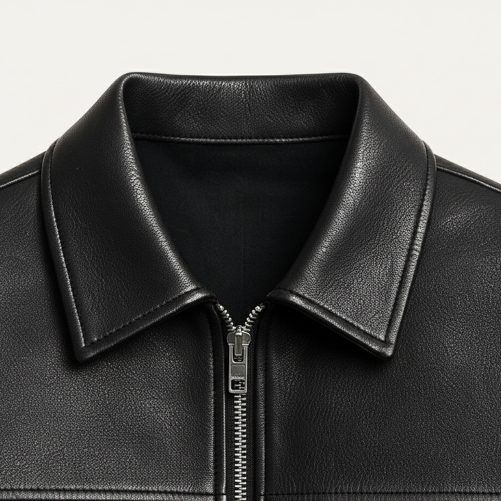 Freja Andersen | Herre klassisk Zip Biker læder jakke