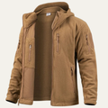 Freja Andersen | Herre varm taktisk fleece jakke med Hood og med flere lommer