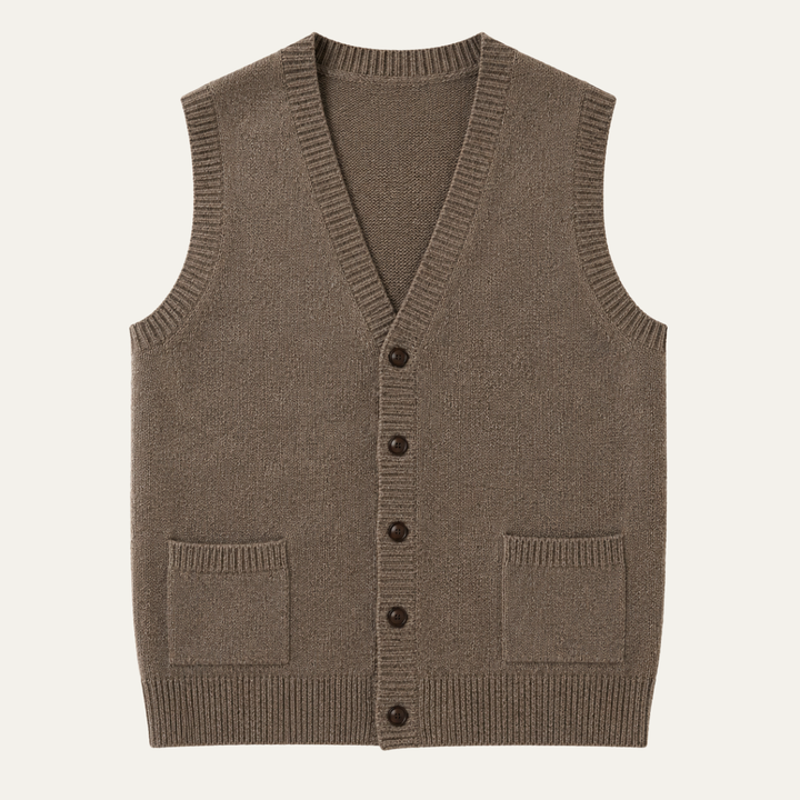 Freja Andersen | Herre stilren afslappet knap Front strik Vest