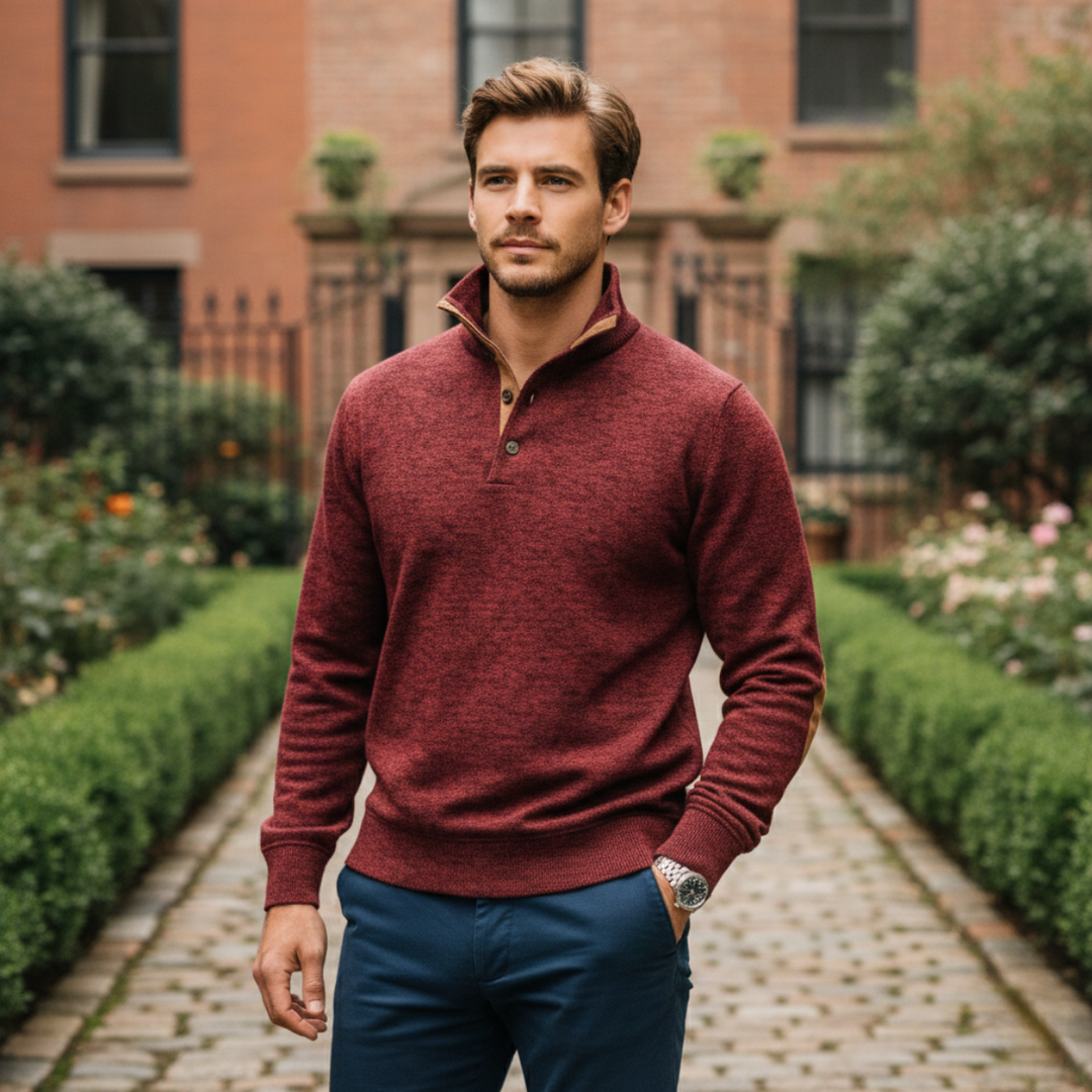 Tarvisio | Herre strikket Heritage trøje med Elbow Patches