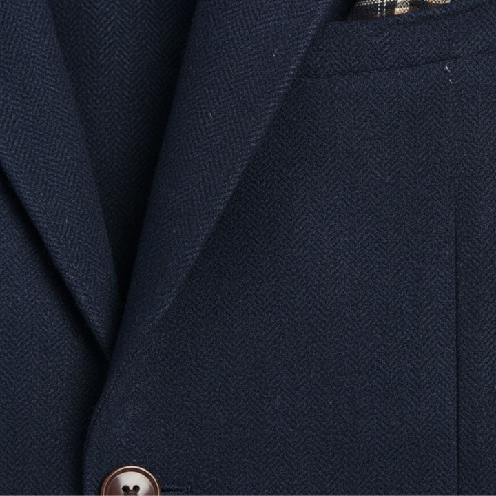 Freja Andersen | Herre Office sildeben enkeltknappet uld tweed blazerjakke