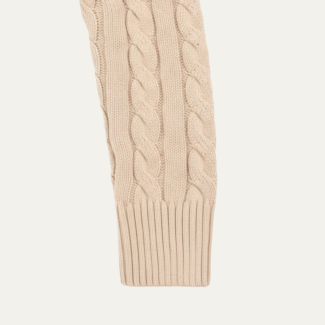 Genève Old Money halv lynlås trøje til mænd - 100% merino uld