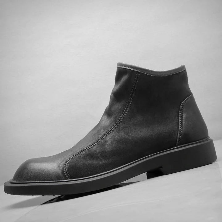 Bari | Herre varm Plush Zip Up læder Ankle støvler