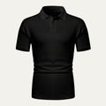 Freja Andersen | Herre tekstureret knaplukning afslappet poloshirt