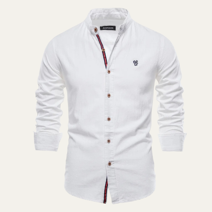 Pineview Ridge herre slim fit stående krave afslappet skjorte