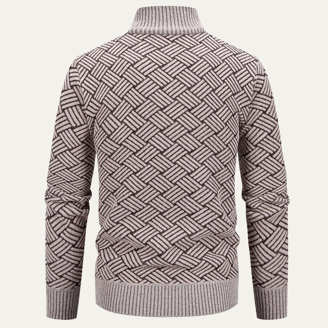 Freja Andersen | Herre varm fleeceforet tyk strikket Full Zip jakke