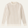 Elmcrest | Herre varm Geometric Pattern rund hals strik trøje