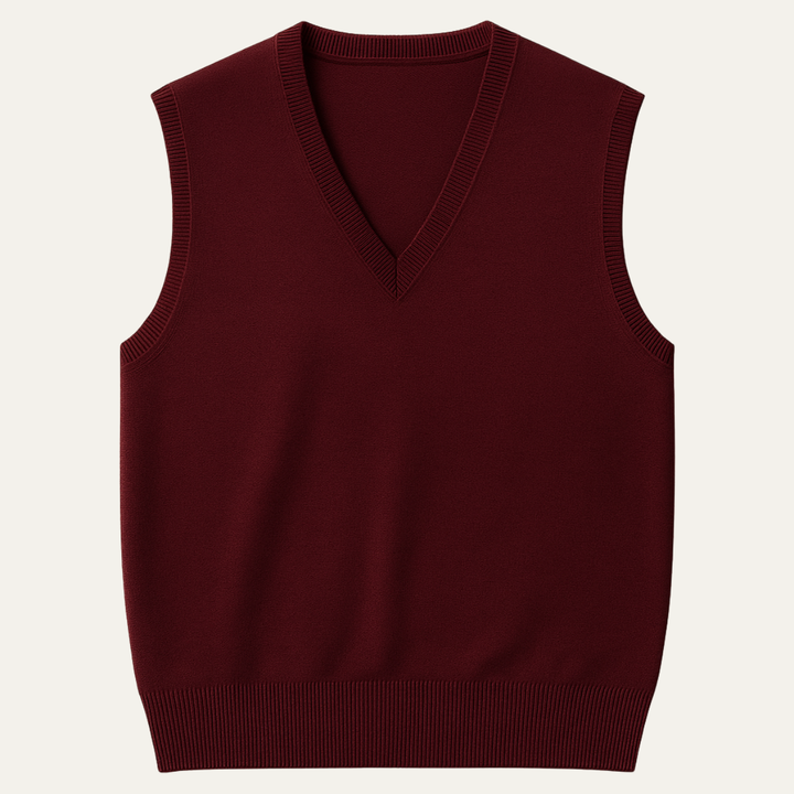 Freja Andersen | Herre V-hals ærmeløs strik Vest for Layered Look