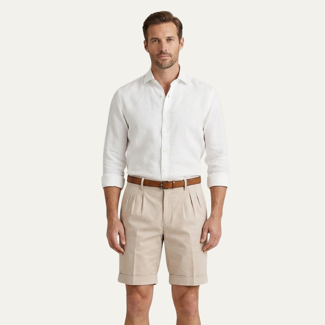 Henwick hør shorts - skræddersyet sommer shorts til mænd