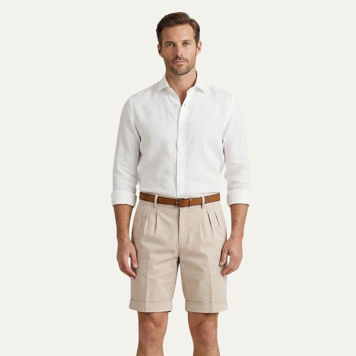 Henwick hør shorts - skræddersyet sommer shorts til mænd