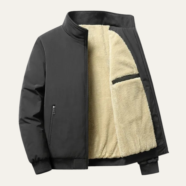 Freja Andersen | Herre stående krave let Zip Up frakke
