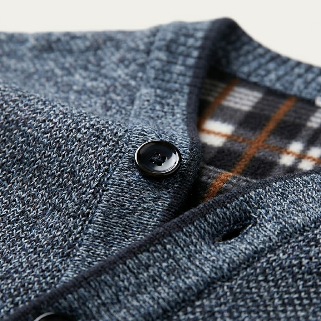 Inverness | Herre klassisk blød strik knap cardigan