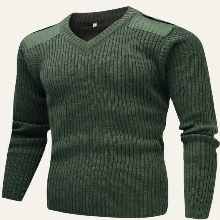 Posillipo | Herre vinter Ribbed V-hals Workwear trøje