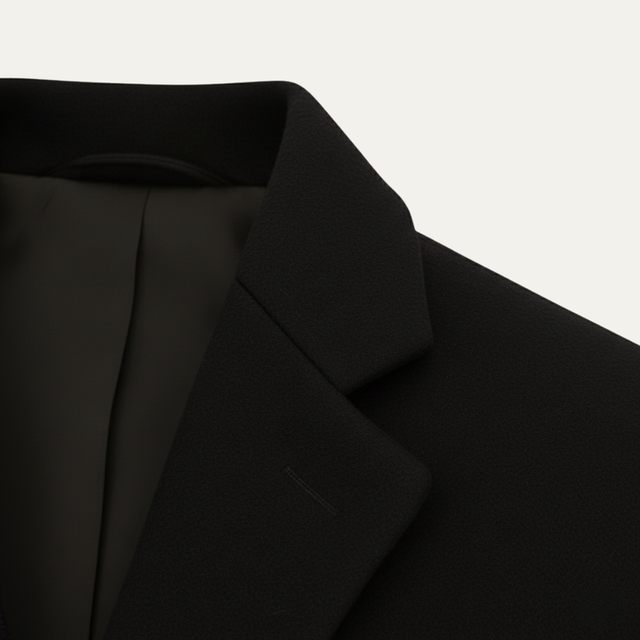 Freja Andersen | Herre stilren enkeltknappet uldblanding Overcoat