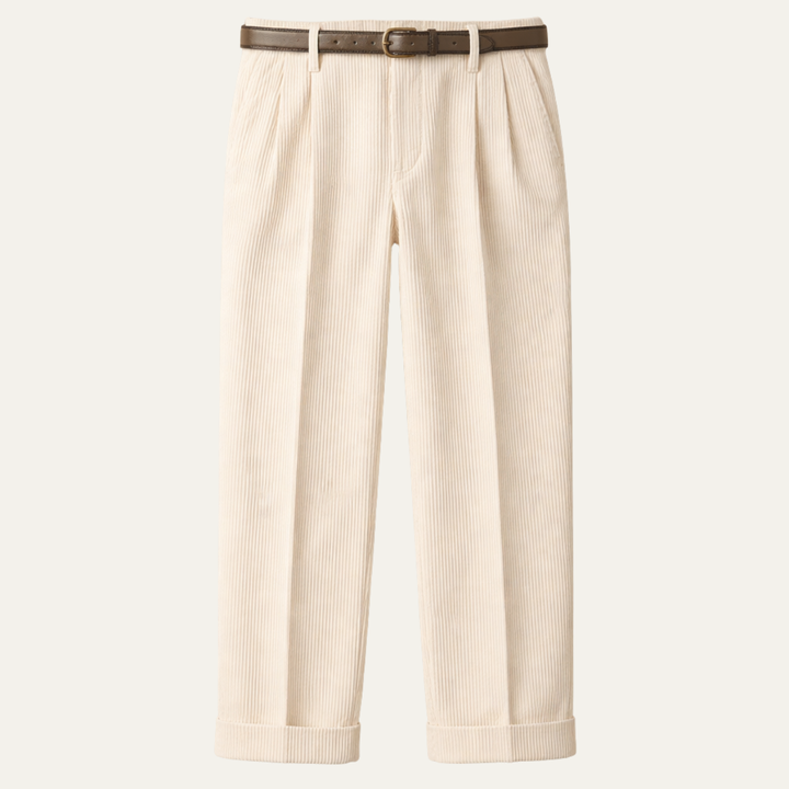 Timberwood | Herre høj talje plisserede Straight Leg Formal bukser