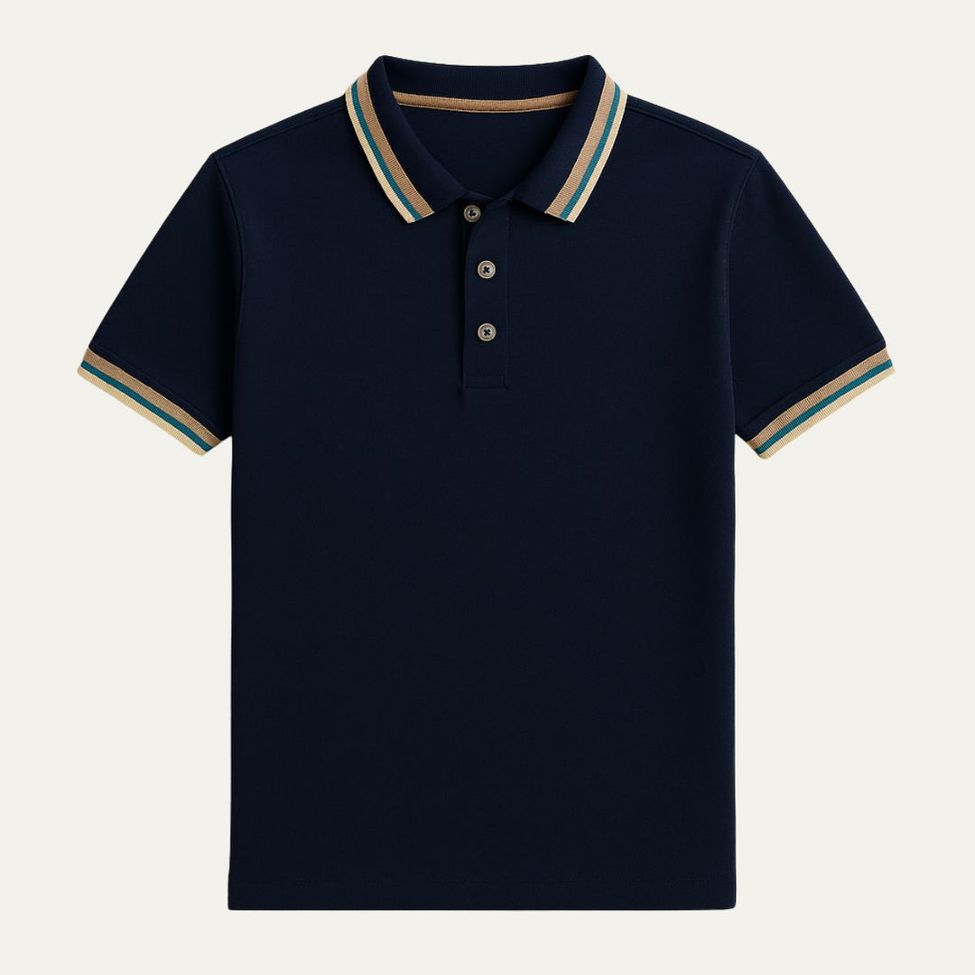 Bellagio stribet bomuld polo